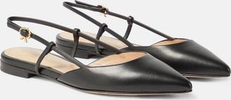 Gianvito Rossi Ascent 05 leather slingback flats