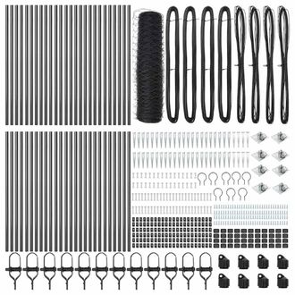 Berkfield Home Hexagon Fence Grey 0.5x100 m Steel