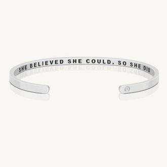 Mantra She Believed She Could, So She Did bracelet in Inside - Silver at Nordstrom