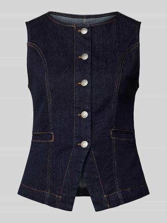 Soyaconcept Weste mit Knopfleiste Modell KIMBERLY in Marine, Gr&ouml;&szlig;e XXL