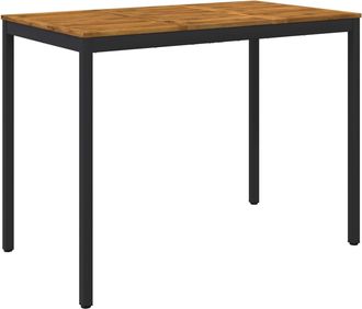 vidaXL Mesa De Bar Para Jard&iacute;n Natural Y Negro 141 X 80,5 X 105 Cm Vidaxl