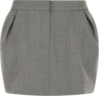 Magda Butrym 14 Minirok - Dames - Korte rokken - Grijs - XS - Wol - Rokken