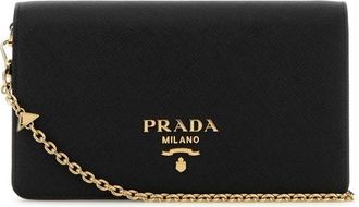 Prada Black Leather Mini Shoulder Strap