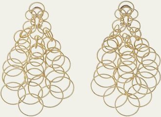 Buccellati Hawaii 18k Gold Long Pendant Earrings, 9cm