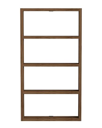 Hanah Home Modern Walnut Wall Shelf