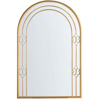 Beliani Specchio da parete Vintage Glamour Style Telaio in metallo Pezzo decorativo da parete Oro Mautre