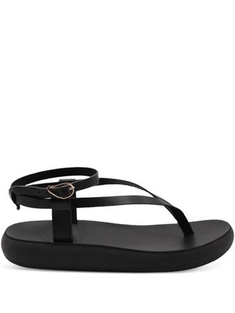 Ancient Greek Sandals strap flat sandals - Black
