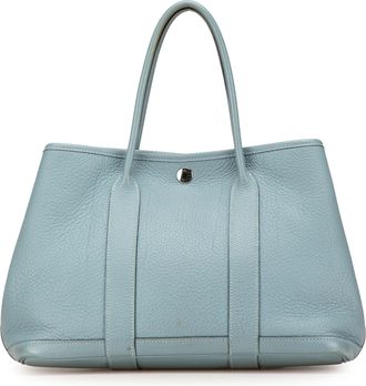 Herm&egrave;s Pre-owned Womens Haut Courroies Tote Bag Leather Handbag - Light Blue - One Size