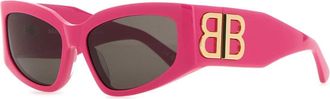 Balenciaga Fuchsia Acetate Bossy Cat Sunglasses