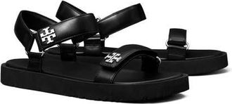 Tory Burch Kira Ankle Strap Sandal in Perfect Black /Perfect Black at Nordstrom, Size 10.5