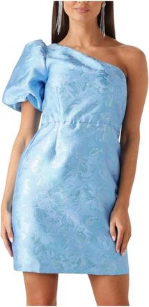 Freebird by Steven Dania Flower Mini Jurk - Dames - Korte kleedjes - Blauw - L - Kleedjes