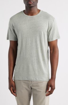 Alex Crane Sun Linen T-Shirt in Steel at Nordstrom, Size Xx-Large