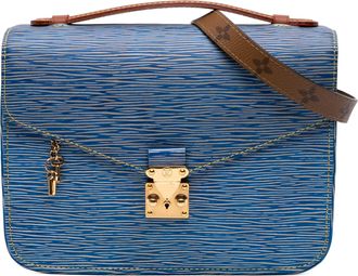 Louis Vuitton Pre-owned Womens Sac Soufflot Satchel Handbag - Blue Leather - One Size