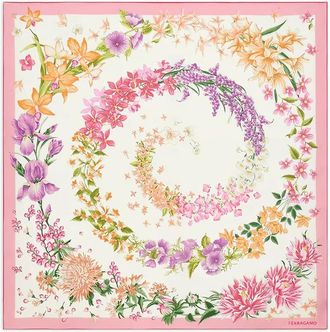 Ferragamo Floral-print Silk Scarf