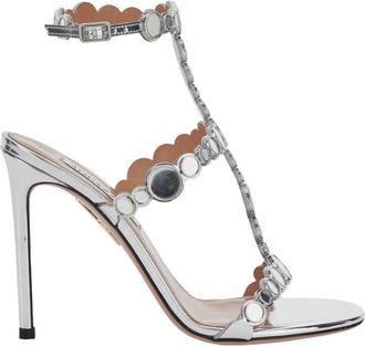 Aquazzura Silver Embellished Heels