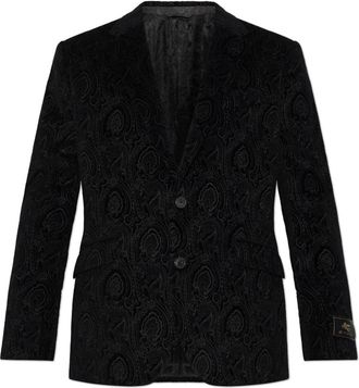 Etro Blazer met enkele split - Heren - Blazers - Zwart - L - Katoen - Jassen