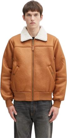 Alpha Industries B-15 Modified Bomberjack - Heren - Zomerjassen - Beige - XL - Leer - Jassen