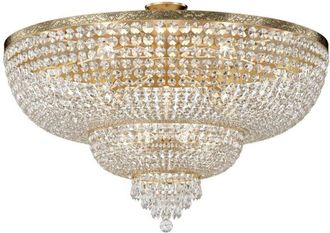 Maytoni Maytoni - Palace Plaf&oacute;n Semi Empotrado Oro Antiguo & Cristal, 18 Luces, E27
