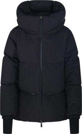 Herno Laminar Short Down Jacket - Dames - Winterjassen - Zwart - L - Leer - Jassen
