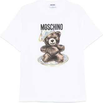 Moschino Tops, Dames, Wit, S, Fantasie Wit T-shirt