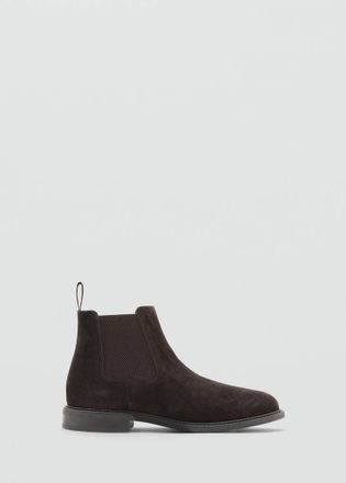 Mango Stivaletti chelsea camoscio cioccolato - Uomo - 39 - MANGO MAN