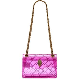 Kurt Geiger Mini Kensington Vinyl Convertible Clear Crossbody Bag in Bright Pink at Nordstrom