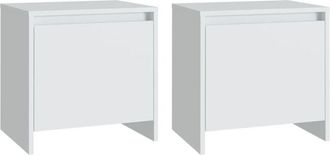 vidaXL Bedside Cabinets 2 pcs White 45x34x44.5 cm Engineered Wood vidaXL