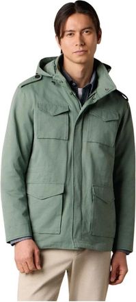 Brooks Brothers Field Jacket - Heren - Zomerjassen - Groen - XL - Katoen - Jassen
