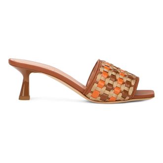 Alberta Ferretti Alberta Ferretti, Heeled Mules, female, Brown, Size: 7 US High heels