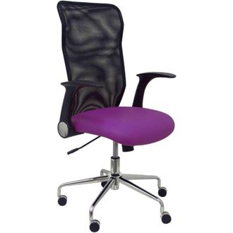 Piqueras y Crespo Silla Minaya Respaldo Malla Negro Asiento Bali Morado
