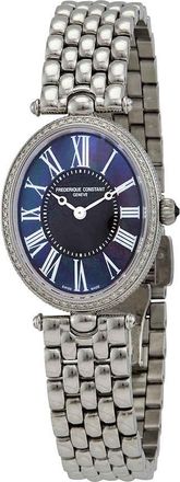 Frederique Constant Art Deco Quartz Diamond Black Dial Ladies Watch FC-200MPB2VD6B