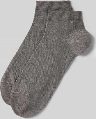 Falke Sneaker-Socken mit geripptem Abschluss im 2er-Pack in Silber Melange, Gr&ouml;&szlig;e 39/42