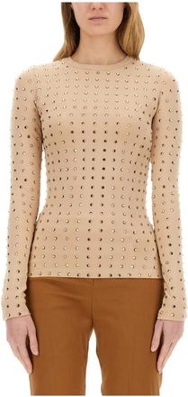 Sportmax Negus Top - Dames - Longsleeves - Beige - L - Tops