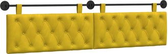 vidaXL Cabecero Colgante Amarillo Terciopelo Vidaxl