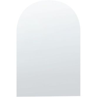 Beliani Espejo De Pared De Vidrio Plateado 50 X 75 Cm Sin Marco Forma Arqueada Annecy