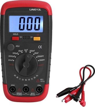 OEM Medidor De Capacitancia Profesional, Comprobador Digital De Condensadores De 0,1 Pf A 20000 Uf Con Retroiluminaci&oacute;n Lcd Y Funda Protectora. M&aacute;x. 1999
