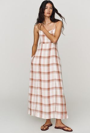 Pilcro Linen Blend Midi Dress