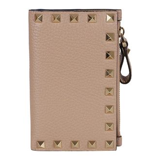 Valentino Garavani Rockstud Coin Purse and Cardholder - female - Valentino Garavani - Wallets & Cardholders - Beige - ONE SIZE - Accessories
