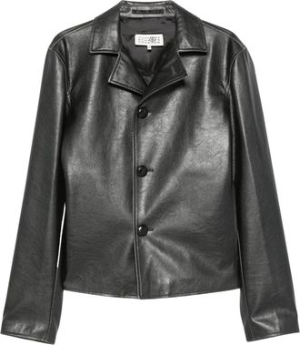Maison Margiela Sleek Black Sports Jacket with Structured Fit