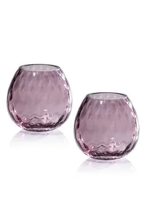 Zodax Illume Prism Set of 2 Optic Vases in Light Purple at Nordstrom Rack