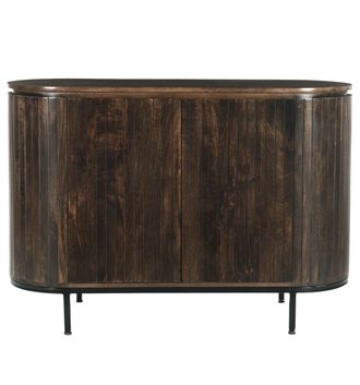 Moloo Aparador de 115 cm en madera maciza marr&oacute;n