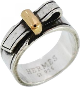 Herm&egrave;s Yellow Gold (18K) Silver 925 Band Ring (Pre-Owned)