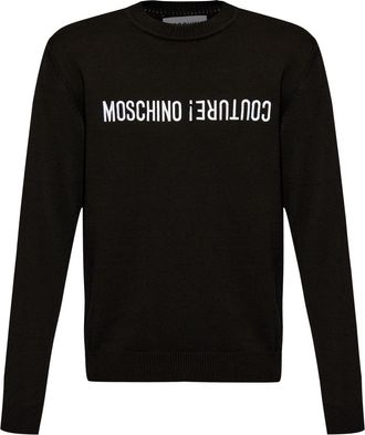 その他 Moschino FW22 Moschino Sweaters Black (1799 6028A1555) MOSCHINO COUTURE Biker Jacket Logo Print Sweater Hoody Black