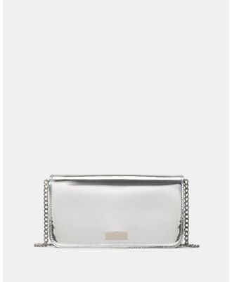 Kate Spade New York Womens Bridget Mirror Metallic Mini Crossbody - Silver - One Size