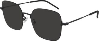 Saint Laurent Ladies Black Square Sunglasses SL410WIRE 002