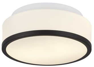 Searchlight Dimmbare Badezimmerlampe Cheese &oslash; 23 cm, Black & White