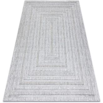 RugsX Rugsx - Alfombra Santo Sisal 0999 Geom&eacute;trica Gris Grey 120x170 Cm