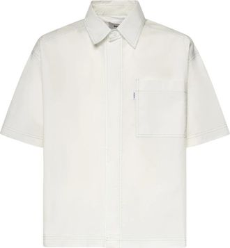 BONSAI Seasonal Graphic Cropped Shirt - Heren - Korte mouwen Overhemden - Grijs - L - Overhemden