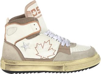 Dsquared2 Beige Logo BOOGIE Vintage Sneakers