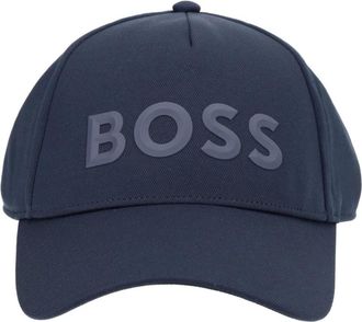 HUGO BOSS Baseballpet met verhoogd logo - Heren - Petten - Blauw - ONE Size - Polyester - Accessoires